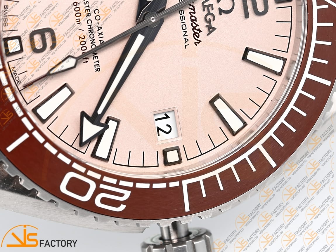 VSFactory (VSF) Omega Planet Ocean 43.5mm Sand Dial SS Case Brown Bezel Sand Rubber Strap A8900 Movement - 图片 8