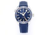 VSFactory (VSF) Omega Planet Ocean 600M GMT 43.5mm Blue Dial Blue Ceramic Bezel SS A8605 Movement