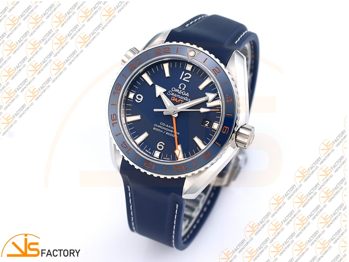 VSFactory (VSF) Omega Planet Ocean 600M GMT 43.5mm Blue Dial Blue Ceramic Bezel SS A8605 Movement - 图片 5