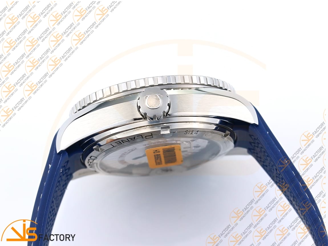 VSFactory (VSF) Omega Planet Ocean 600M GMT 43.5mm Blue Dial Blue Ceramic Bezel SS A8605 Movement - 图片 9