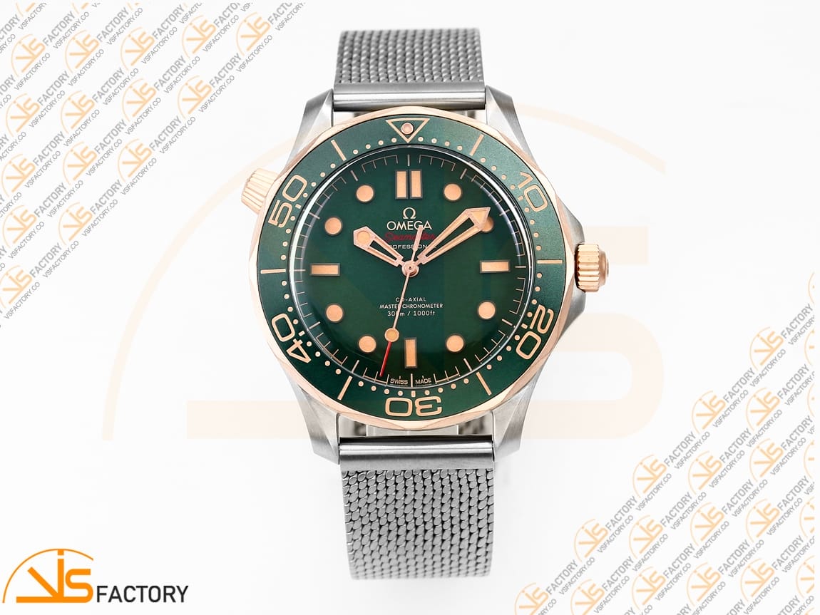 VSFactory (VSF) Omega Seamaster 300M Diver Green Dial Titanium Bronze A8806 Movement - 图片 3