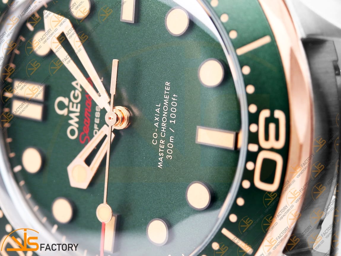 VSFactory (VSF) Omega Seamaster 300M Diver Green Dial Titanium Bronze A8806 Movement - 图片 7