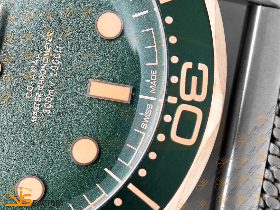 VSFactory (VSF) Omega Seamaster 300M Diver Green Dial Titanium Bronze A8806 Movement - 图片 8