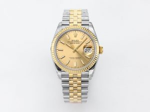 VSFactory (VSF) Rolex DateJust 36 116233 Yellow Gold Stick Dial 904L Steel Jubilee Bracelet VS3235 Movement