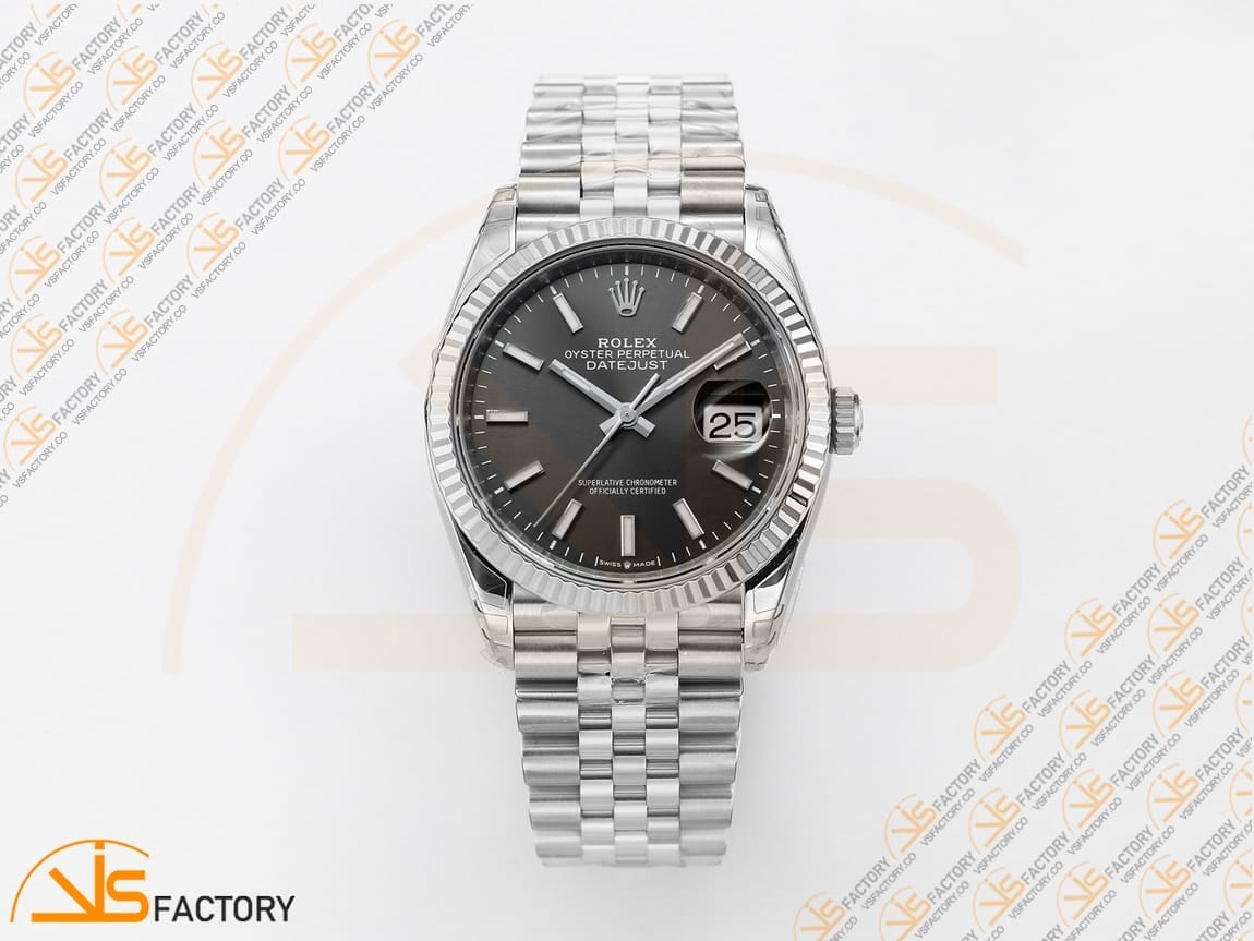 VSFactory (VSF) Rolex DateJust 36 116234 Black Stick Dial 904L Steel Jubilee Bracelet VS3235 Movement - 图片 3