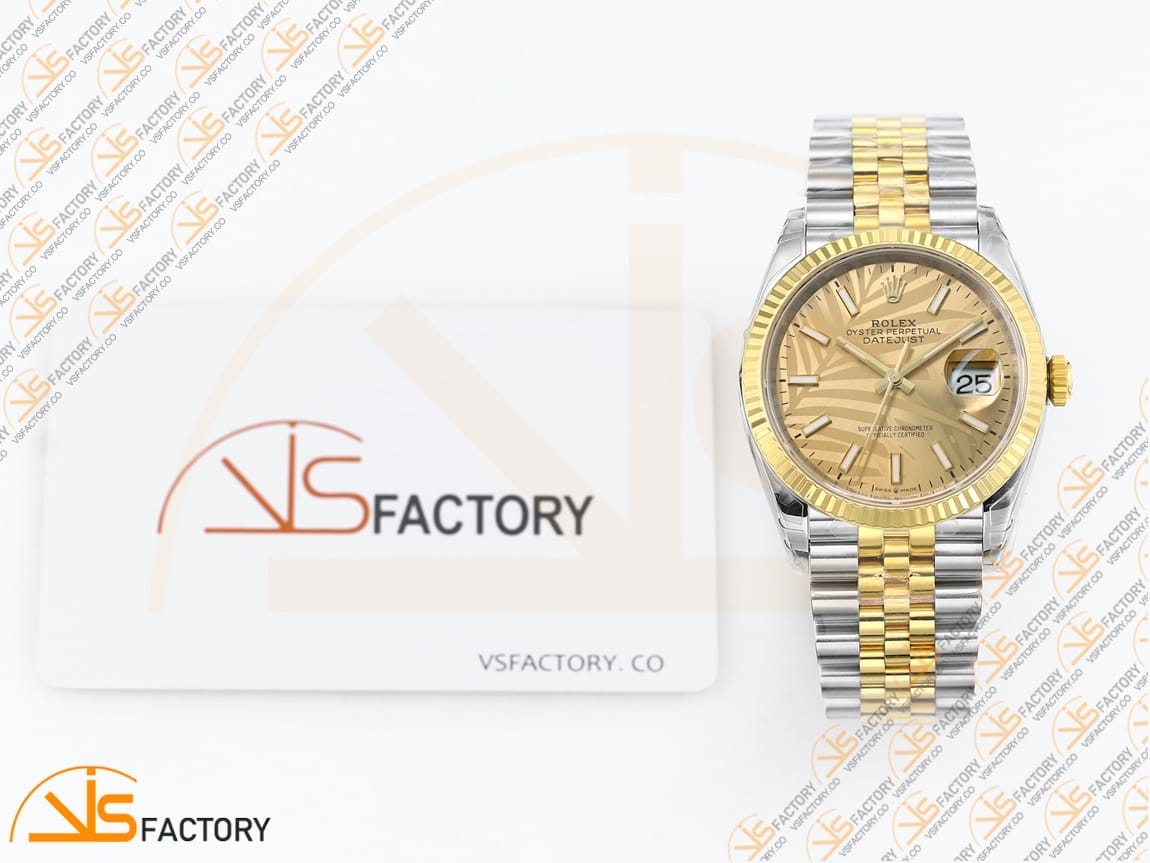 VSFactory (VSF) Rolex Datejust 36 126233 Leaf Dial 904L Steel Yellow Gold VS3235 Movement - 图片 2