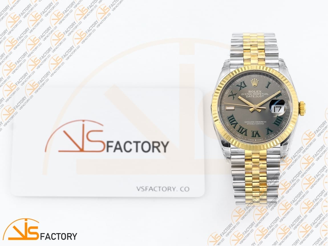 VSFactory (VSF) Rolex DateJust 36 Gray Dial 904L Steel Yellow Gold VS3235 Movement - 图片 2