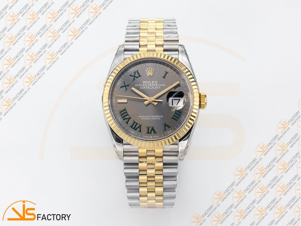 VSFactory (VSF) Rolex DateJust 36 Gray Dial 904L Steel Yellow Gold VS3235 Movement - 图片 3