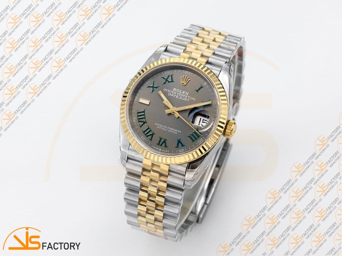 VSFactory (VSF) Rolex DateJust 36 Gray Dial 904L Steel Yellow Gold VS3235 Movement - 图片 4