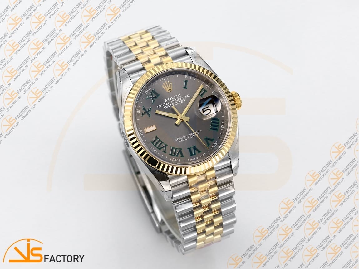 VSFactory (VSF) Rolex DateJust 36 Gray Dial 904L Steel Yellow Gold VS3235 Movement - 图片 5