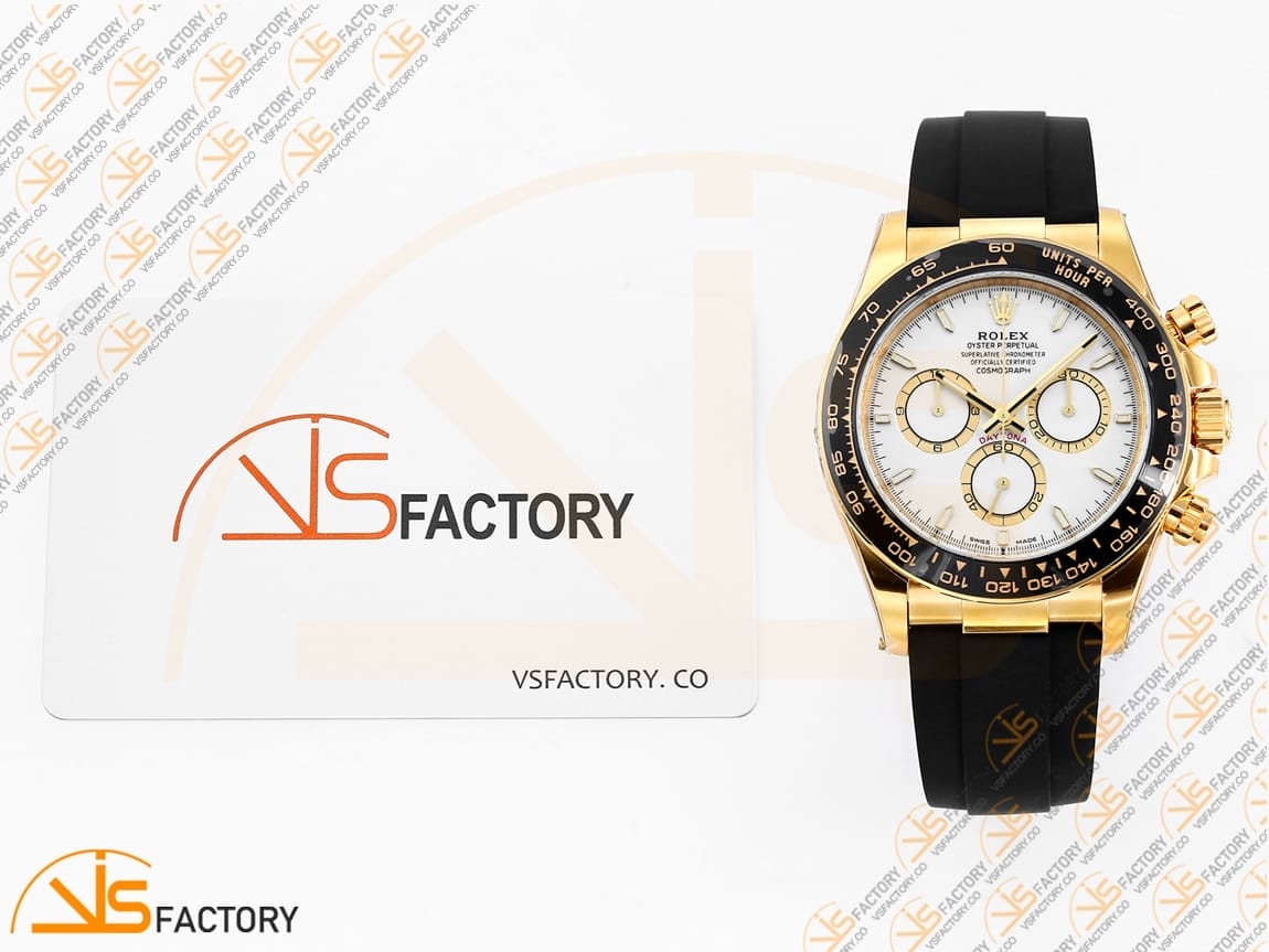 VSFactory (VSF) Rolex Daytona 126518 White Dial Yellow Gold Oysterflex DD4801 Movement - 图片 2