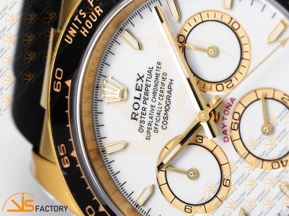 VSFactory (VSF) Rolex Daytona 126518 White Dial Yellow Gold Oysterflex DD4801 Movement - 图片 6