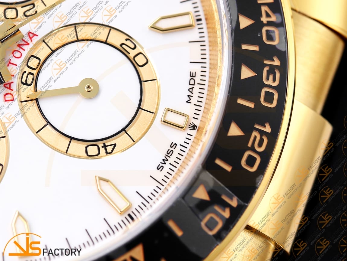 VSFactory (VSF) Rolex Daytona 126518 White Dial Yellow Gold Oysterflex DD4801 Movement - 图片 8