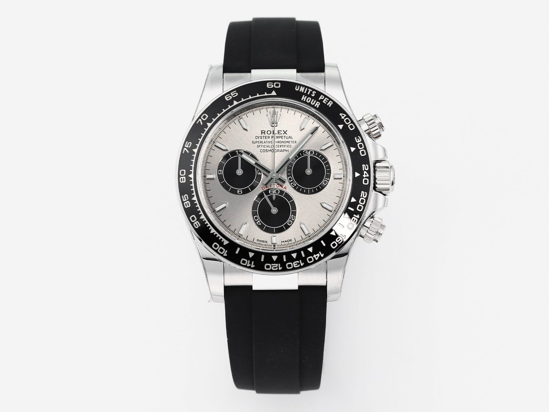 VSFactory (VSF) Rolex Daytona 126519 Gray Black Dial White Gold Oysterflex / DD4801 Movement