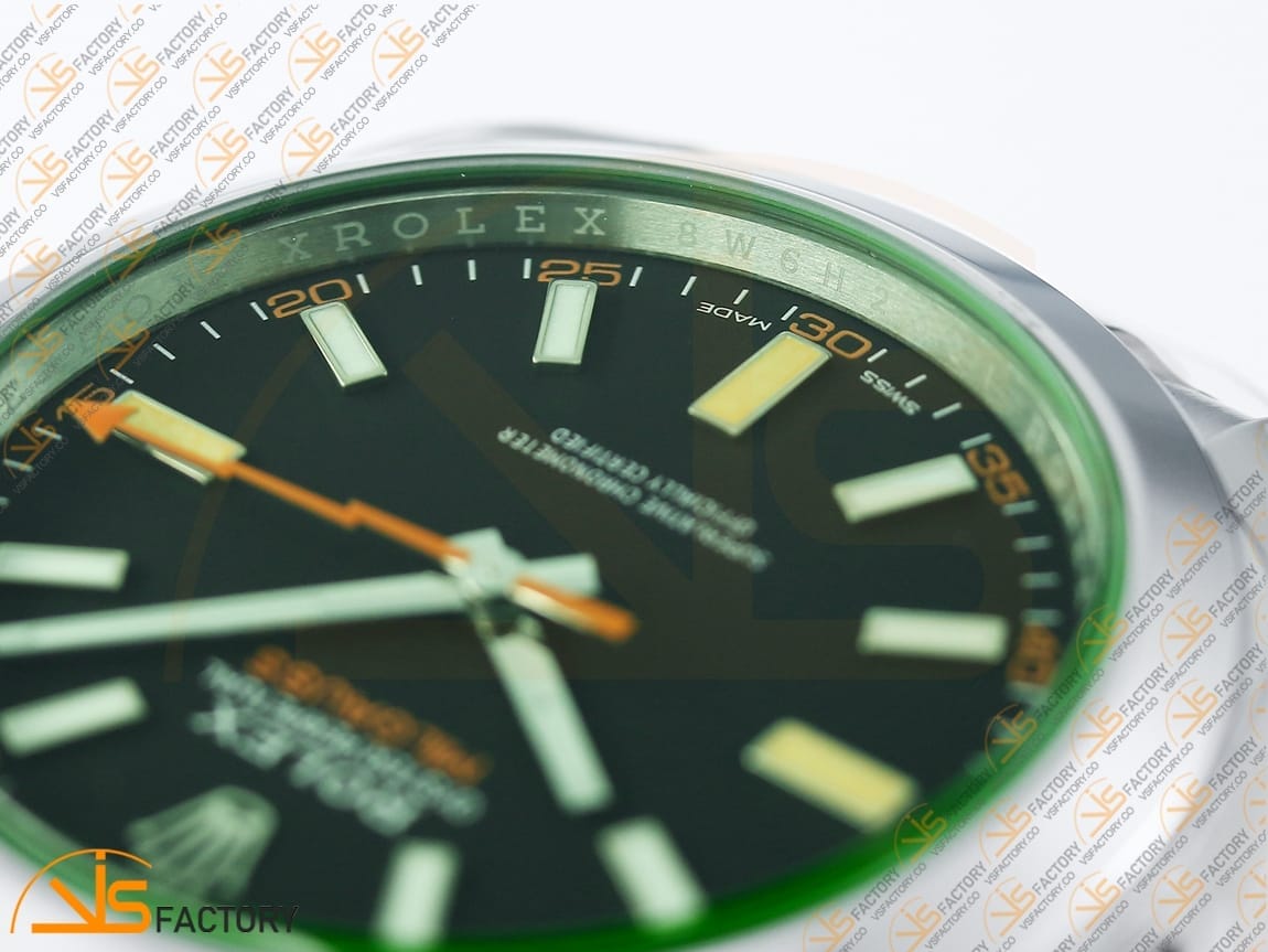 VSFactory (VSF) Rolex Milgauss 116400GV Black Dial 904L Steel SS Bracelet VS3131 Movement - 图片 7