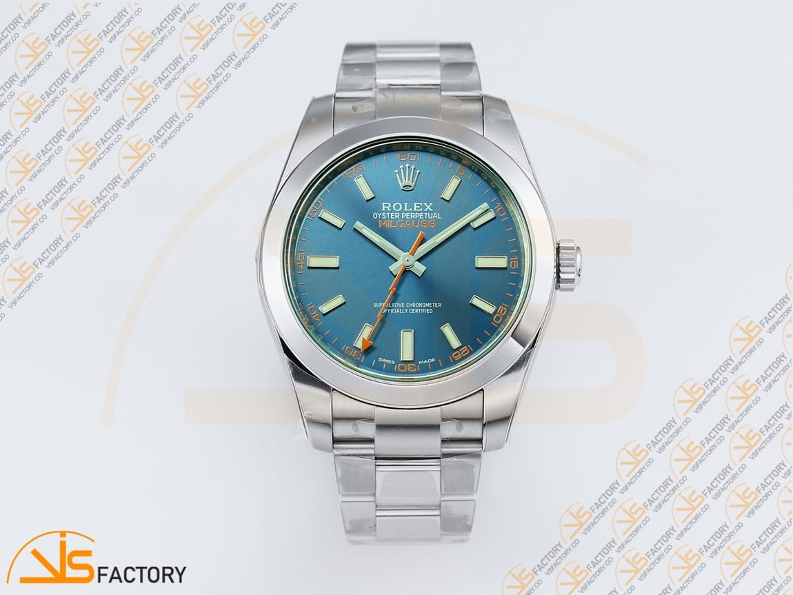 VSFactory (VSF) Rolex Milgauss 116400GV Blue Dial 904L Steel SS Bracelet VS3131 Movement - 图片 3