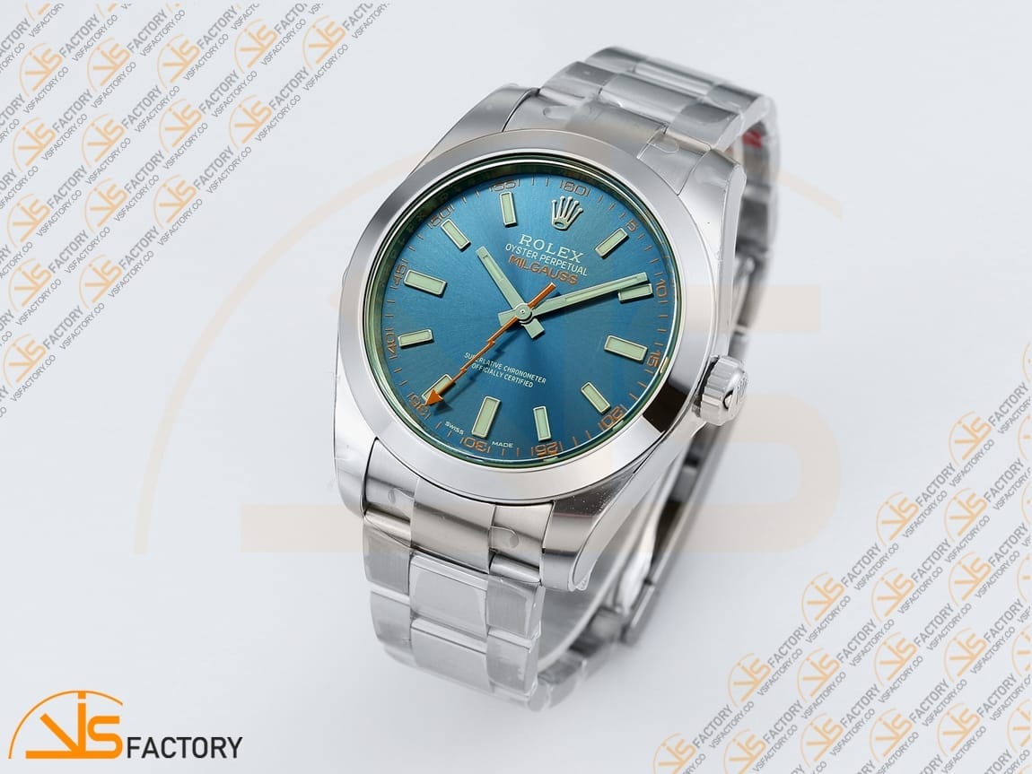 VSFactory (VSF) Rolex Milgauss 116400GV Blue Dial 904L Steel SS Bracelet VS3131 Movement - 图片 4