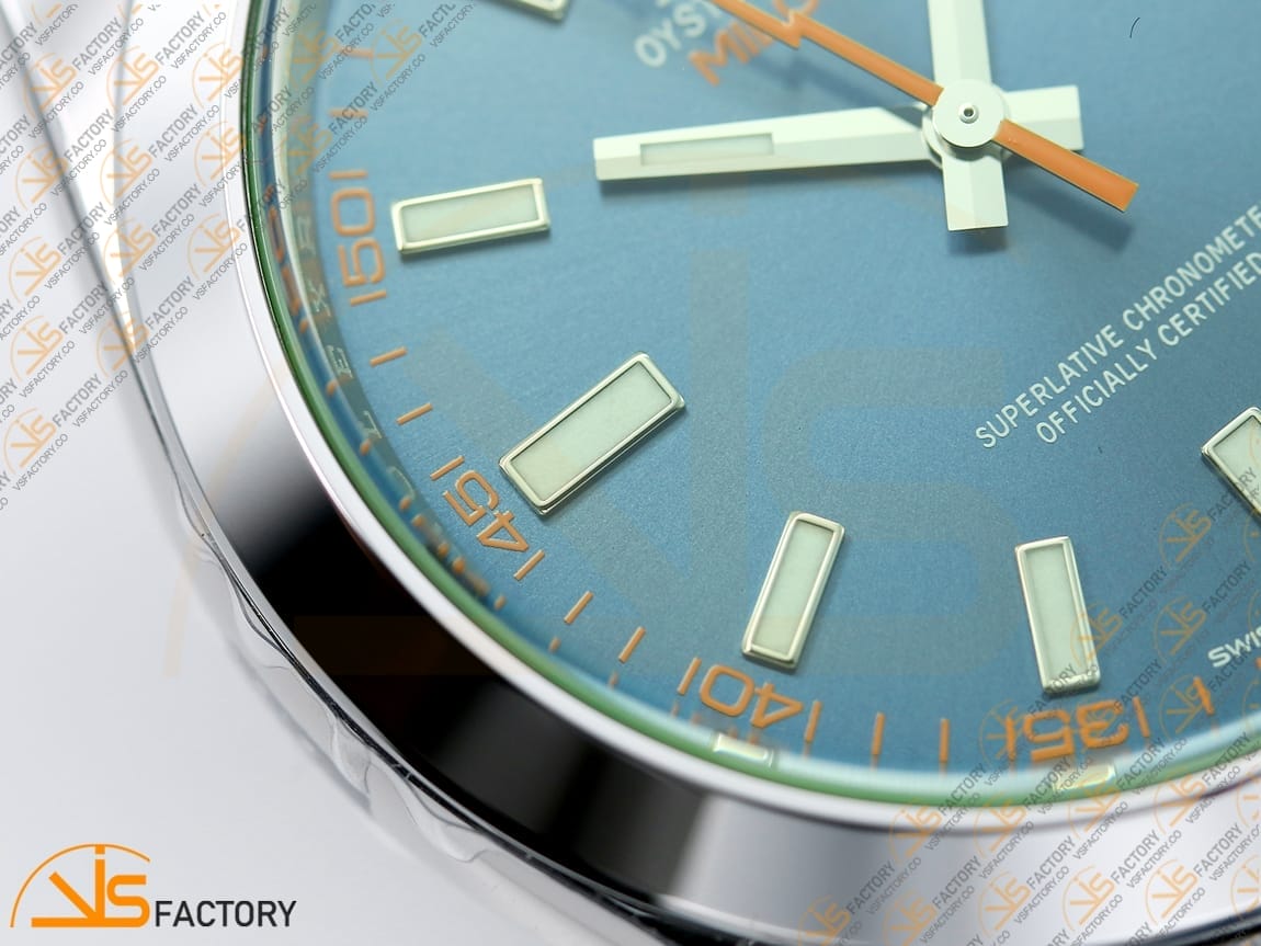 VSFactory (VSF) Rolex Milgauss 116400GV Blue Dial 904L Steel SS Bracelet VS3131 Movement - 图片 6