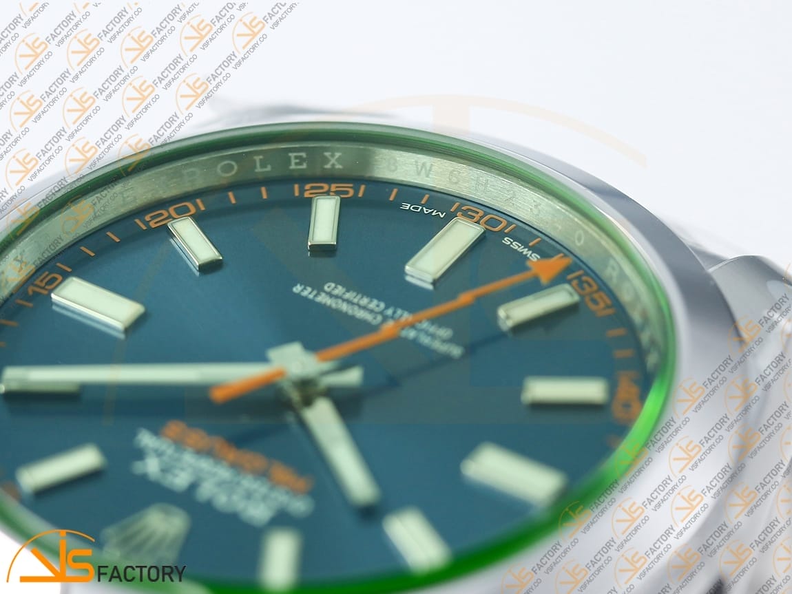 VSFactory (VSF) Rolex Milgauss 116400GV Blue Dial 904L Steel SS Bracelet VS3131 Movement - 图片 8
