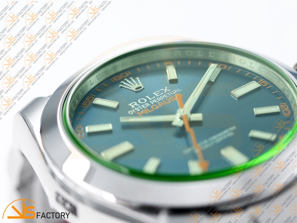 VSFactory (VSF) Rolex Milgauss 116400GV Blue Dial 904L Steel SS Bracelet VS3131 Movement - 图片 9