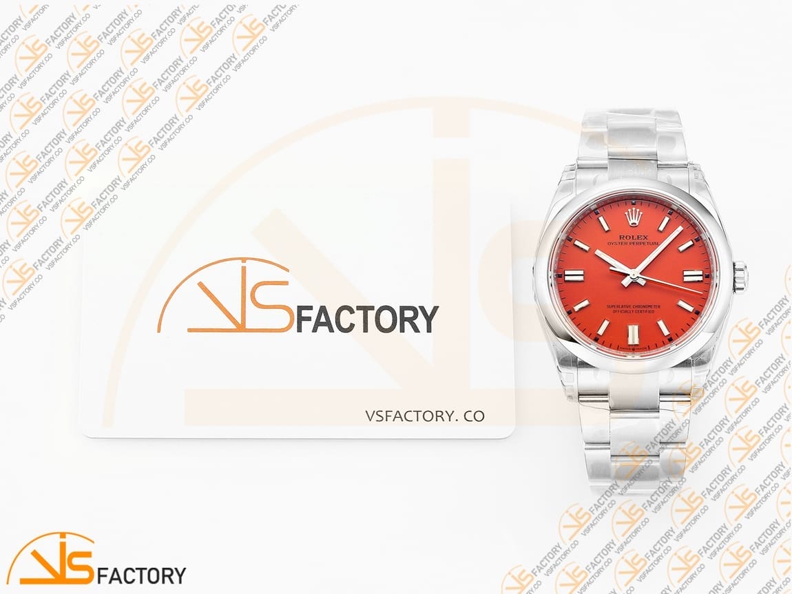 VSFactory (VSF) Rolex Oyster Perpetual 126000 Red Dial 904L Steel VS3230 Movement - 图片 2