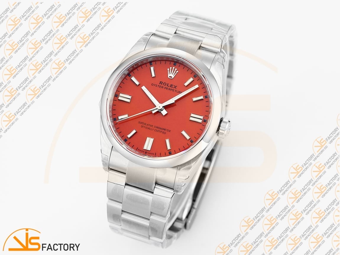 VSFactory (VSF) Rolex Oyster Perpetual 126000 Red Dial 904L Steel VS3230 Movement - 图片 4