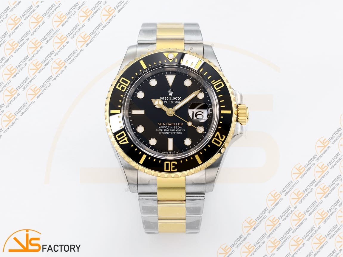 VSFactory (VSF) Rolex Sea-Dweller 126603 Black Dial 904L Steel and Yellow Gold Bracelet VS3235 Movement - 图片 3