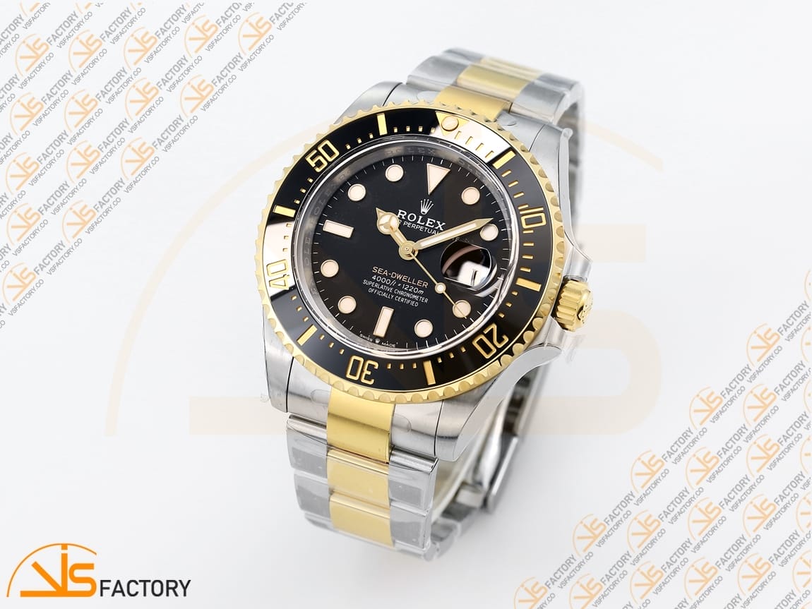VSFactory (VSF) Rolex Sea-Dweller 126603 Black Dial 904L Steel and Yellow Gold Bracelet VS3235 Movement - 图片 4