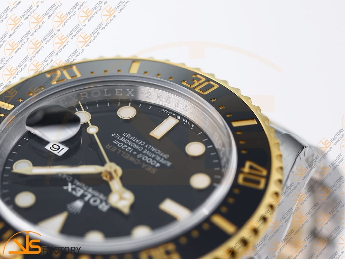 VSFactory (VSF) Rolex Sea-Dweller 126603 Black Dial 904L Steel and Yellow Gold Bracelet VS3235 Movement - 图片 7