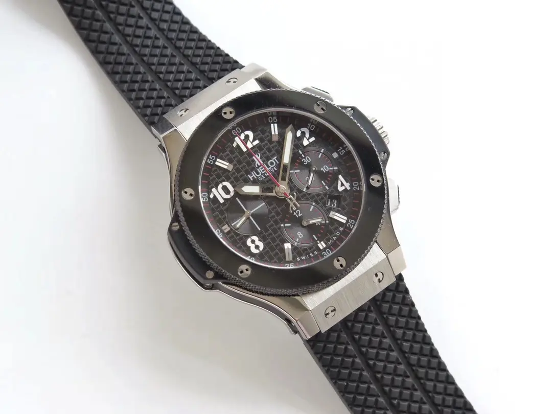 WWF Factory Hublot Big Bang 44mm Black Dial Rubber Strap Chronograph Watch – Super Clone Model 301.PB.131.RX - 图片 2