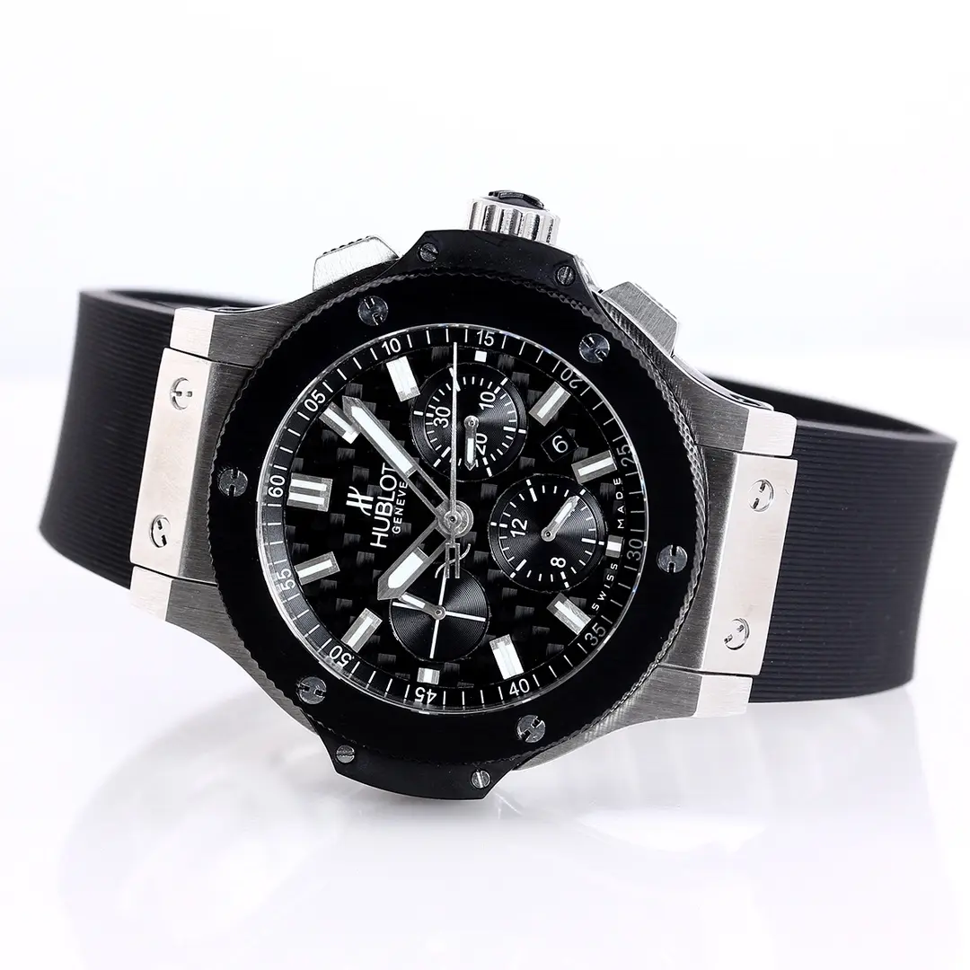 WWF Factory HUBLOT Big Bang 44mm Black Rubber Strap Chronograph Watch – Stainless Steel Case | Super Clone Watch - 图片 4
