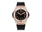 WWF Factory HUBLOT Big Bang One-Click Rose Gold and Black Diamond-Set Automatic Watch – 39mm – Super Clone Edition