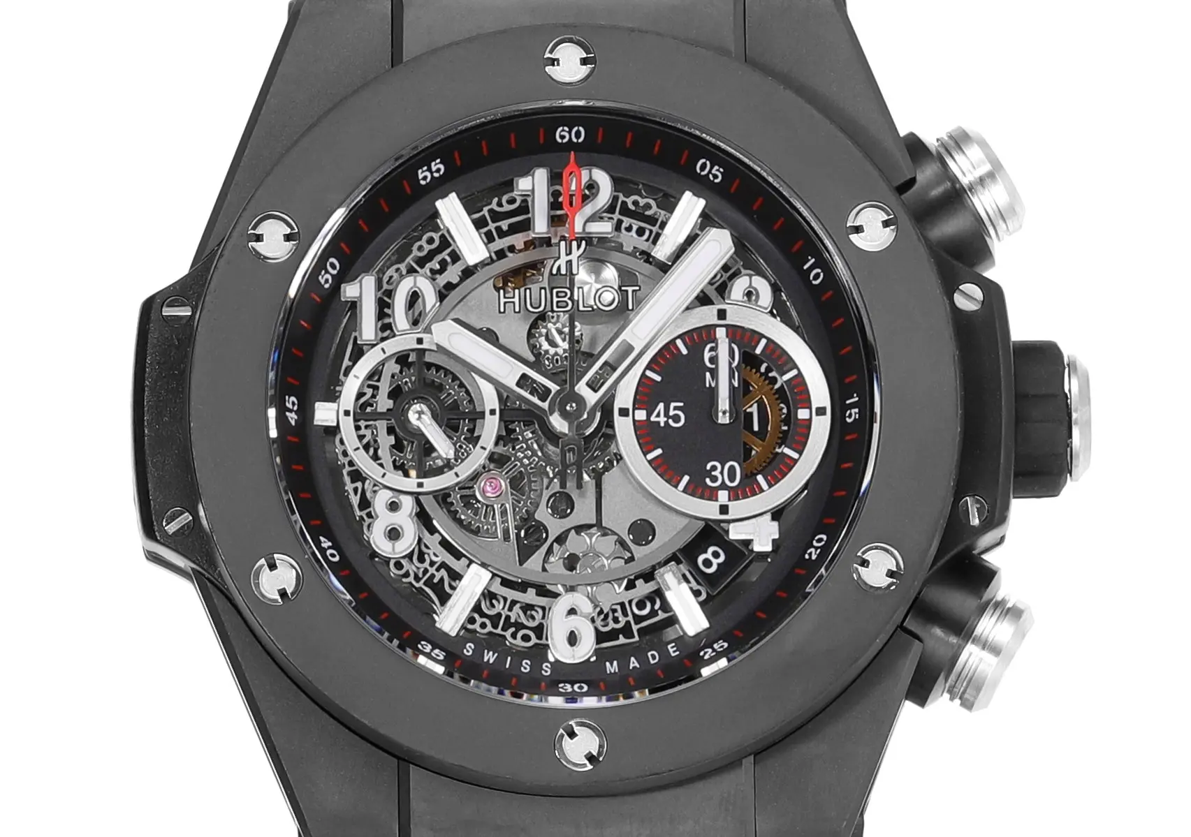 WWF Factory Hublot Big Bang Unico Black Magic 45mm Colorful Ceramic Watch with Rubber Strap – Super Clone Excellence - 图片 4