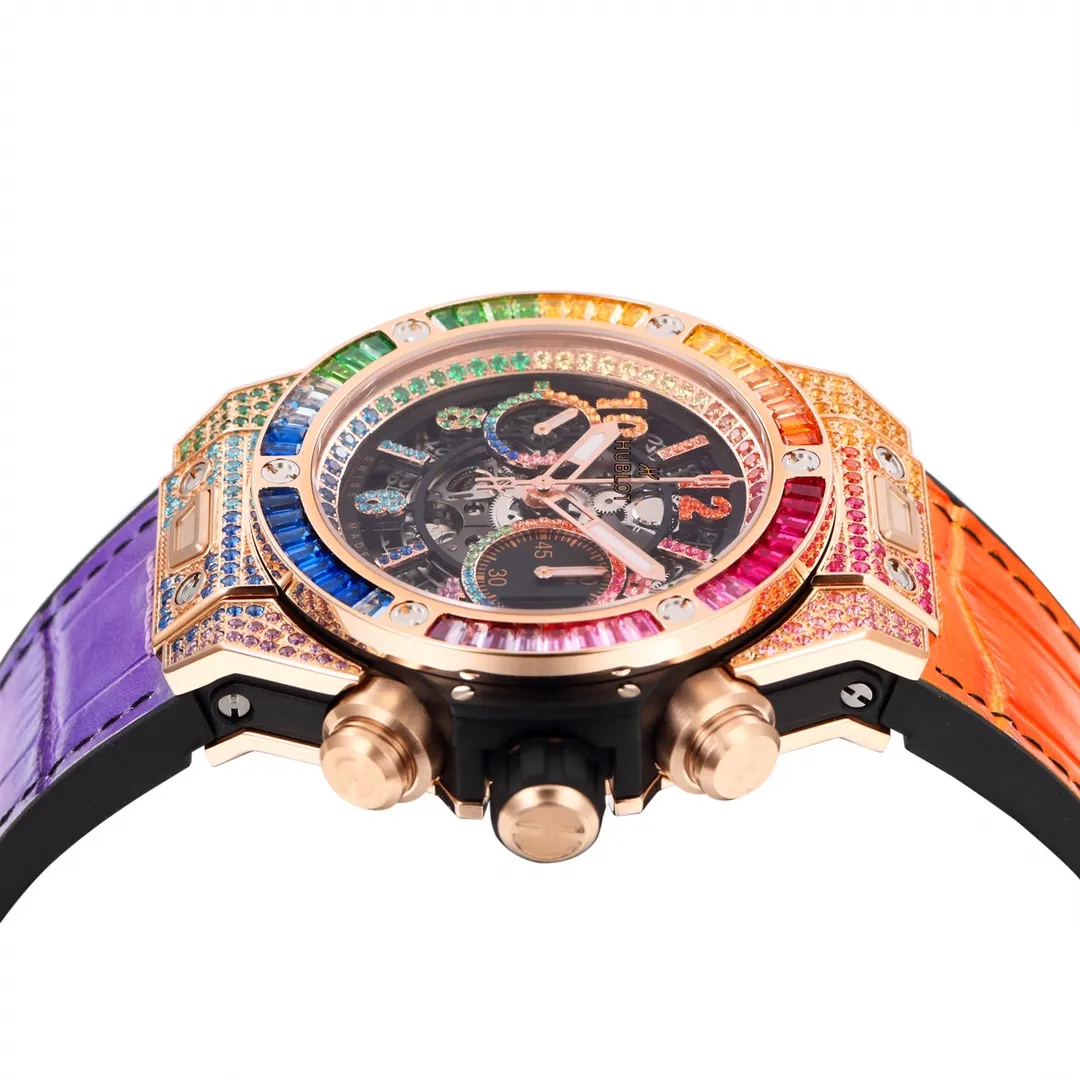WWF Factory Hublot Big Bang Unico Rainbow Watch – Multicolor, Chronograph, 45mm, Super Clone Edition - 图片 7