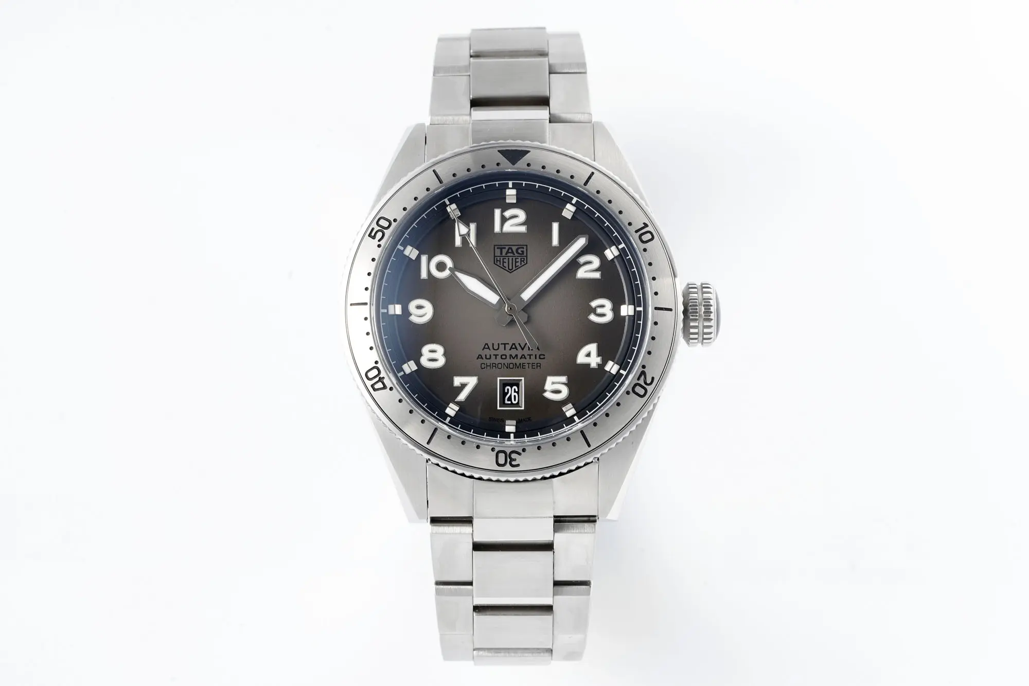 XF Factory TAG Heuer Series Watch – Silver Stainless Steel, Grey Dial, Dress & Casual Style, 100m Waterproof, SW200 Movement, Premium Super Clone Design