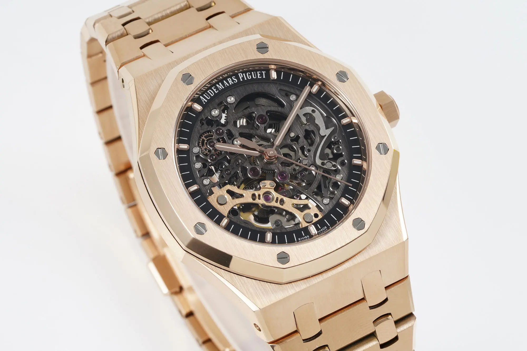 ZF Factory Audemars Piguet Royal Oak Offshore 15407ST Rose Gold Skeleton Super Clone Watch – Premium Replica - 图片 4