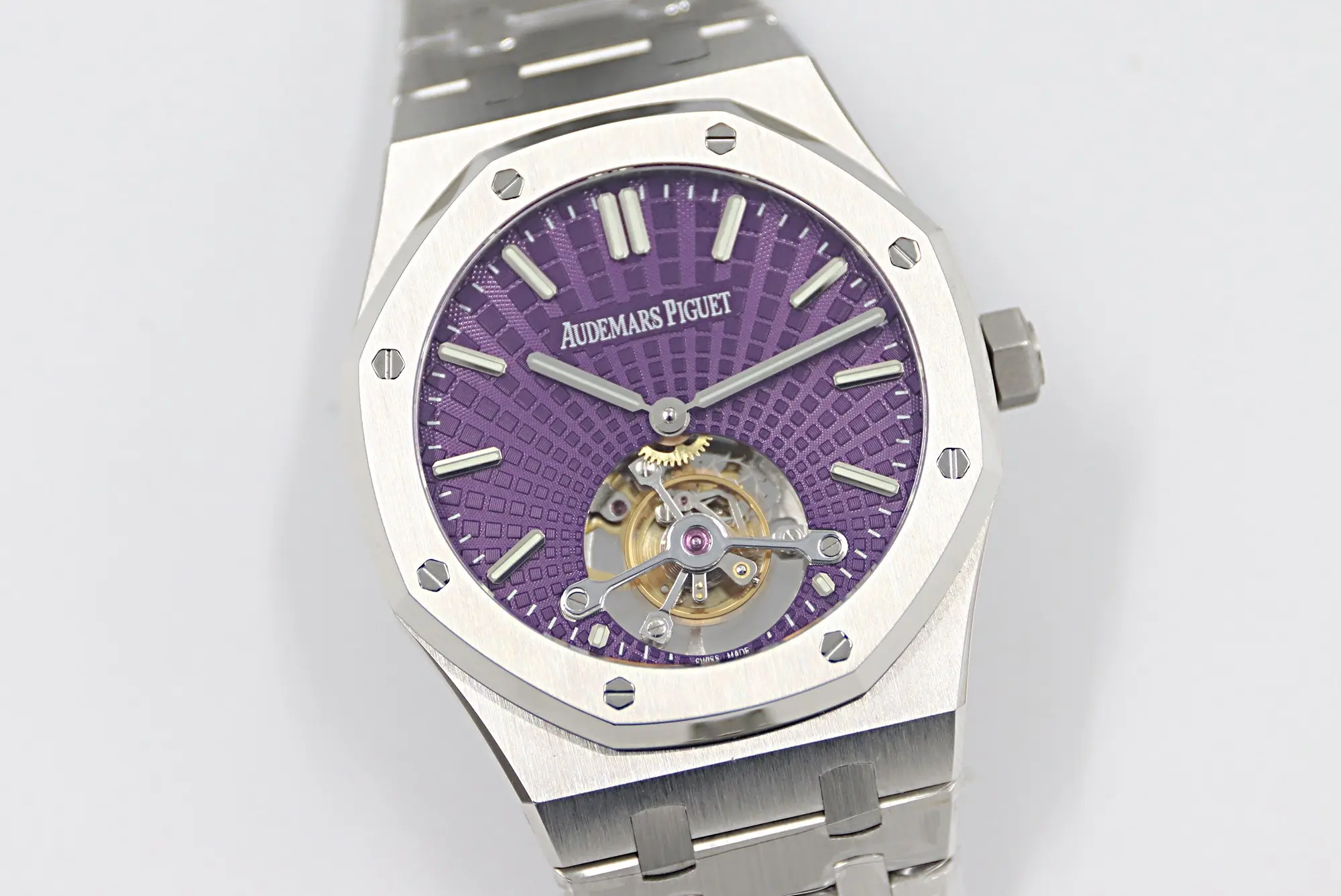 ZF Factory Audemars Piguet Royal Oak Tourbillon Purple Dial Super Clone Watch - 图片 2
