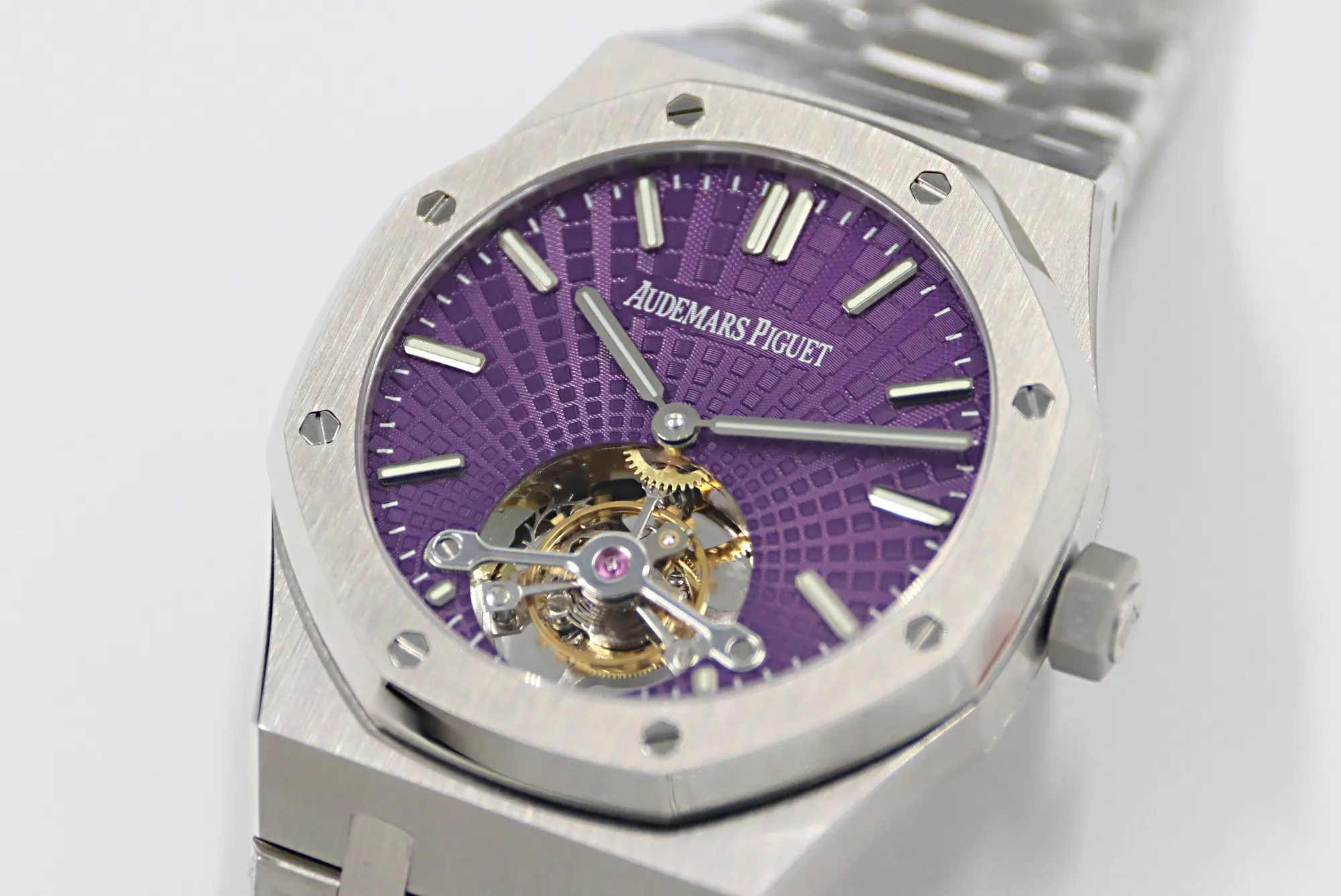 ZF Factory Audemars Piguet Royal Oak Tourbillon Purple Dial Super Clone Watch - 图片 3