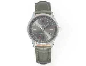 ZF Factory Breitling Navitimer Automatic Grey Dial Leather – Super Clone Watch Replica