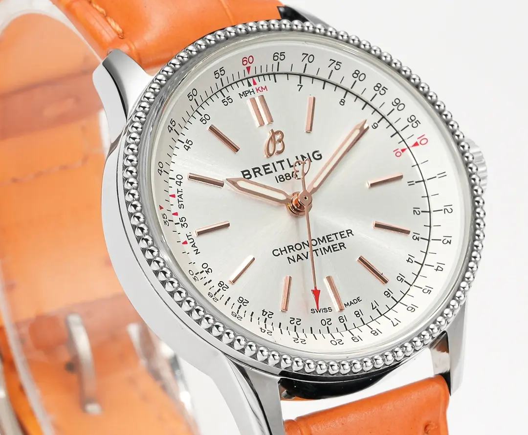ZF Factory Breitling Navitimer Automatic Orange Leather – Super Clone Watch - 图片 5
