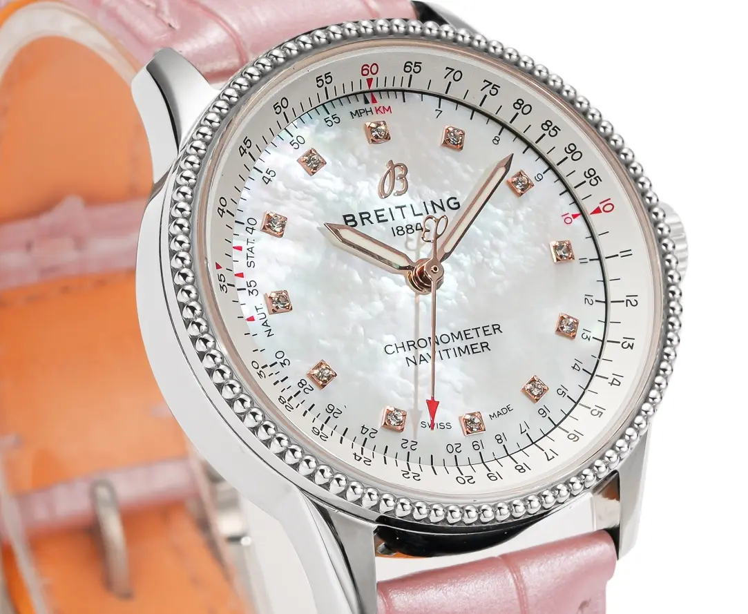 ZF Factory Breitling Navitimer Automatic Pink Leather – Super Clone Watch Masterpiece - 图片 5