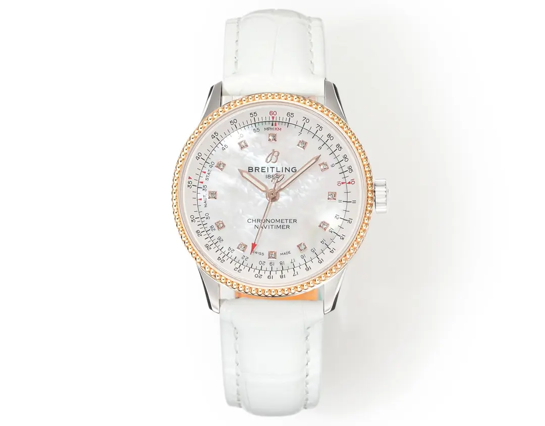 ZF Factory Breitling Navitimer Automatic White Leather – Premium Super Clone Watch