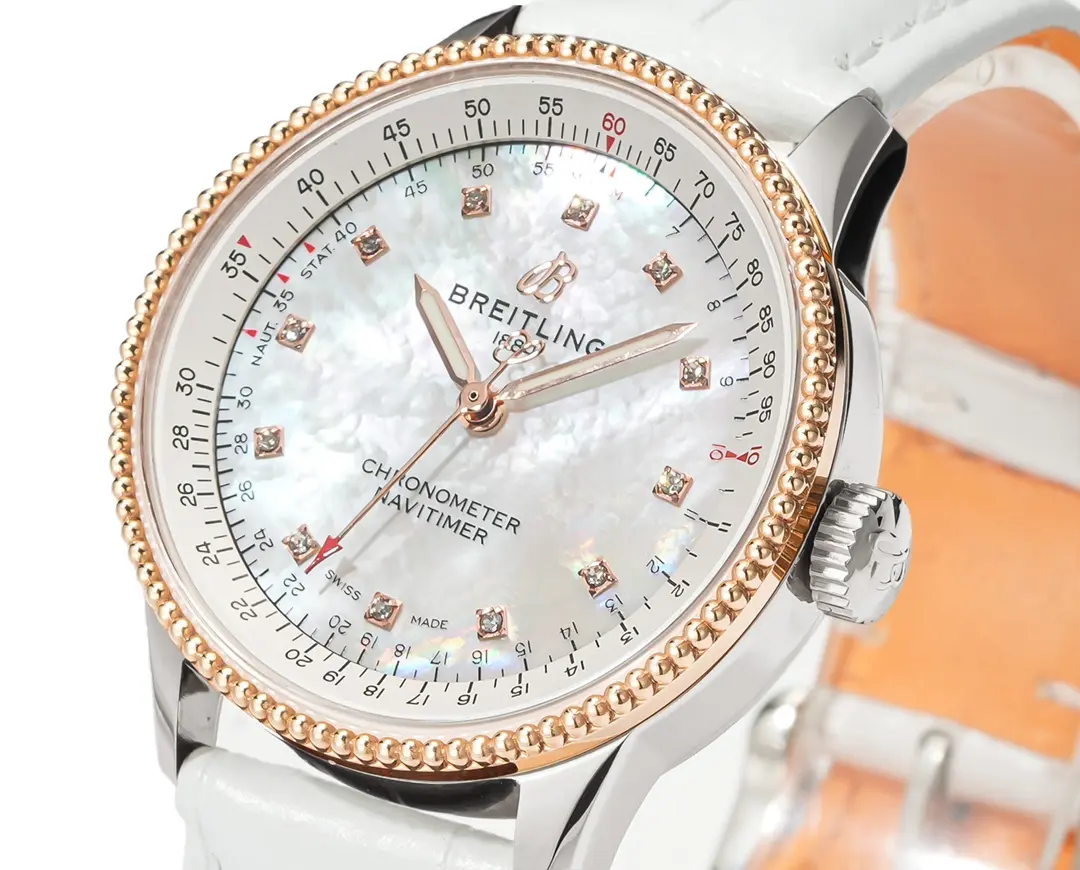 ZF Factory Breitling Navitimer Automatic White Leather – Premium Super Clone Watch - 图片 4