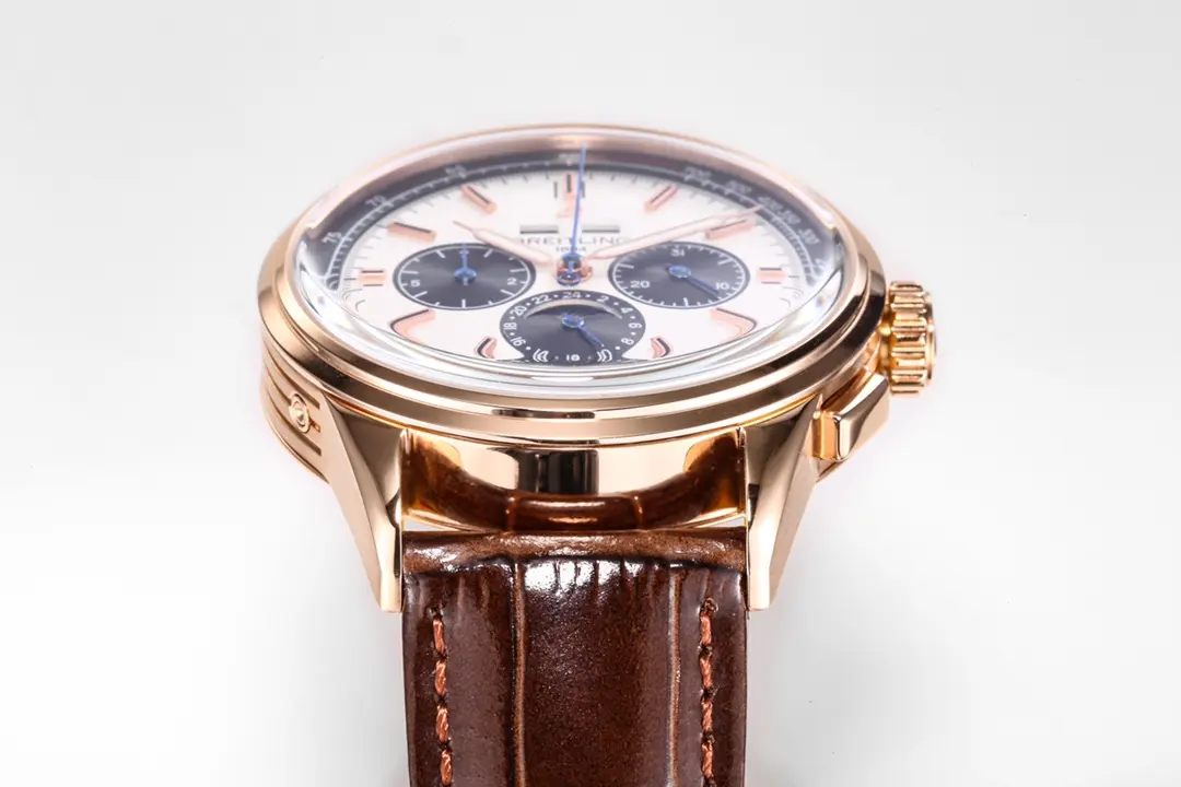ZF Factory Breitling Premier B25 Chronograph Rose Gold Brown Leather – Super Clone Luxury Watch - 图片 6