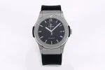 ZF Factory Hublot Classic Fusion Watch – Polished Brushed Titanium, Black Dial, 45MM Case, Super Clone Quality