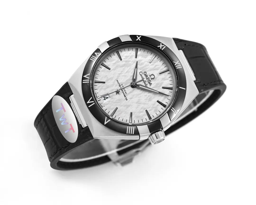 ZF Factory OMEGA Constellation Meteorite Watch Black Leather – Luxury VSF Watches - 图片 4
