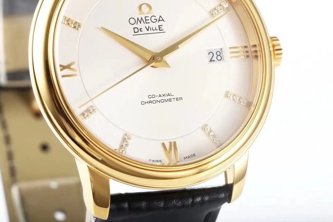 ZF Factory Omega De Ville Gold Watch with Black Strap – Premium VSF Watches - 图片 7