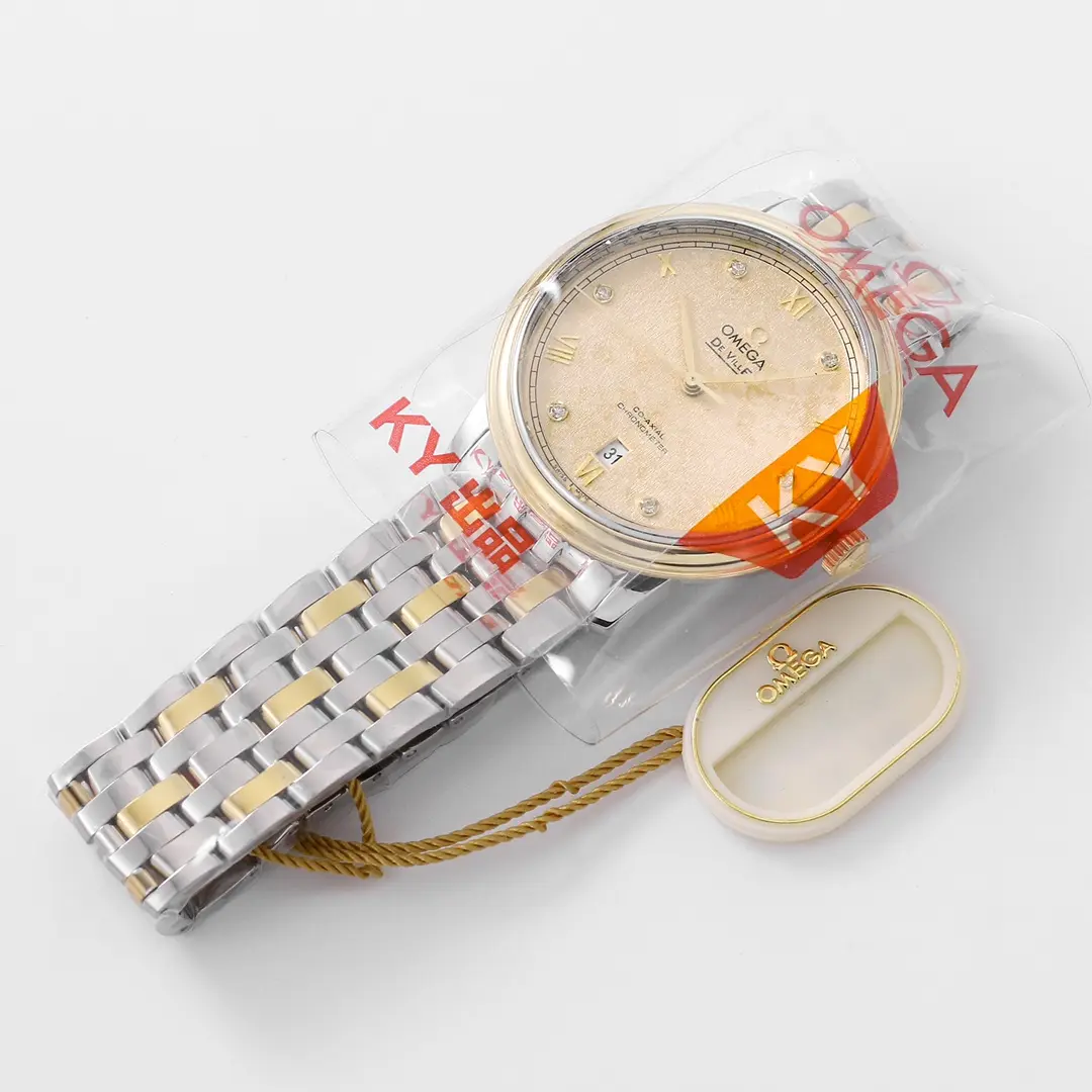 ZF Factory Omega De Ville Prestige Champagne Dial Two-Tone VSF Watch - 图片 9