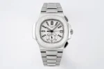ZF Factory Patek Philippe 5980 Silver Chronograph Super Clone Replica Watch