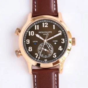 ZF Factory Patek Philippe Calatrava 5524 Rose Gold Brown Super Clone Replica Watch